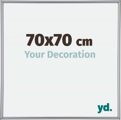 Your Decoration - Fotolijst 70x70 cm - Kunststof - Zilver Hoogglans - Annecy