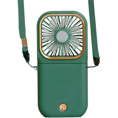 Collier ventilateur Mini ventilateurs portables pliable ventilateur suspendu USB Rechargeable 3 vitesses ventilateur avec support pour téléphone
