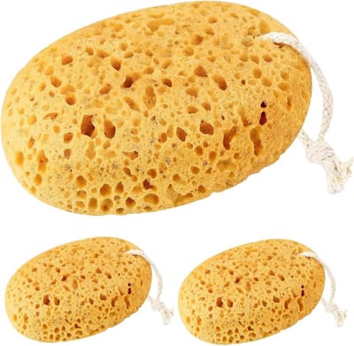 Set van 3 Natuurlijke Bad Sponsen, Ultra Zachte Exfoliërende Sponsen voor Lichaam, Ideaal voor Bad en Douche