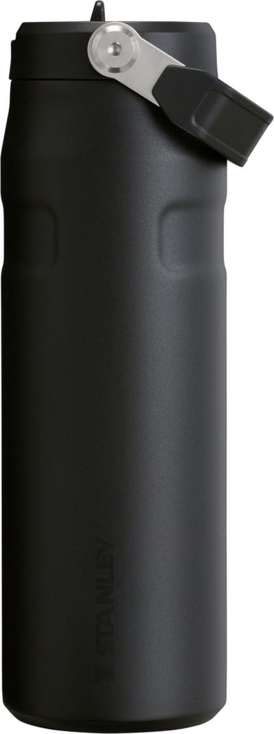 Stanley Flip Straw 2.0 Waterfles Met Rietje 0.7L - 10 Uur Koud - 2 Dagen Koud Met IJs - Roestvrijstalen Drinkfles - BPA Vrij - Lekvrij - Vaatwasserbestendig - Black