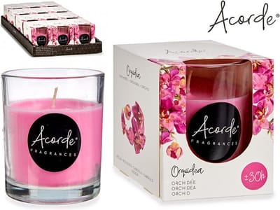 Acorde - Geurkaarsenset 2 stuks - VANILLE + ORCHIDEE - In glas - 30u