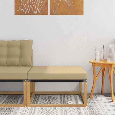 vidaXL - Buiten - Voetenbank - Massief - Acacia - Hout - Wit
