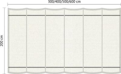 Harmonica schaduwdoek 200x400cm Arctic White - Exclusief Bevestigingsmateriaal