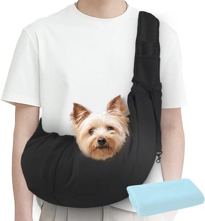 Solidchoice - Draagtas voor Honden, Kleine Schoudertas met Handdoek