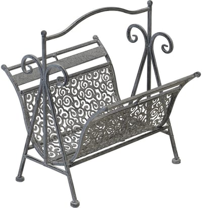 Lesli Living - Tijdschriftenhouder Viva la Vida - Grijs - 36x35x43cm
