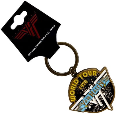 Van Halen - World Tour '78 Retro Logo Banner Sleutelhanger - Zwart/Multicolours