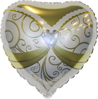 Valentijn Versiering I Love You Hartjes Ballonnen Huwelijk Decoratie Folie Ballon Hart Wit Bruidsjurk 45 Cm – 1 Stuk