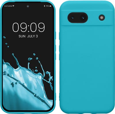 kwmobile telefoonhoesje geschikt voor Google Pixel 8a - Hoesje voor smartphone - Precisie camera uitsnede - In ijsblauw
