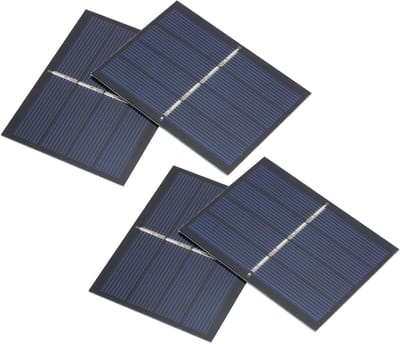 Mini Zonnepanelen - Zonnecel Modules - Kleine Projecten - Waterdichte Hars - 4 Stuks - Zwart