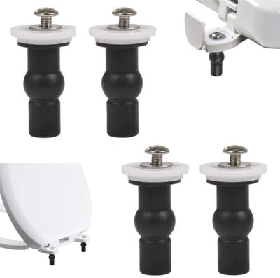 4 stuks - bevestigingsbouten voor toiletbrillen - toiletbril scharnierschroeven - universele rubberen zitting-expansieschroeven - universele vervangingsset voor rubberen toiletbril-uitbreiding