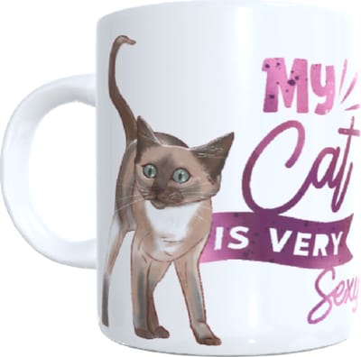 Grappige Beker tekst - spreuk - my cat is very sexy - poes - kat