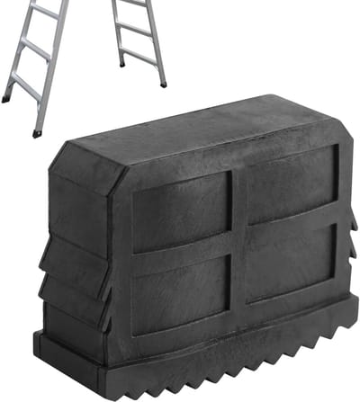 Dailygoods- Laddervoeten Antislip - Rubberen Voeten - 2 Stuks/Paar - Geschikt voor Aluminium Ladder 57x21mm - Duurzaam Rubber - Geweldige Grip - Ladderdoppen