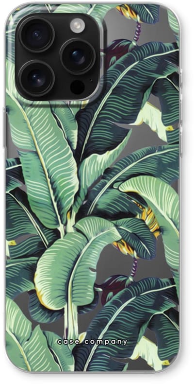 Case Company® - Hoesje geschikt voor iPhone 16 Pro Max hoesje - Bananenbladeren - Soft Cover Telefoonhoesje - Bescherming aan alle Kanten en Schermrand