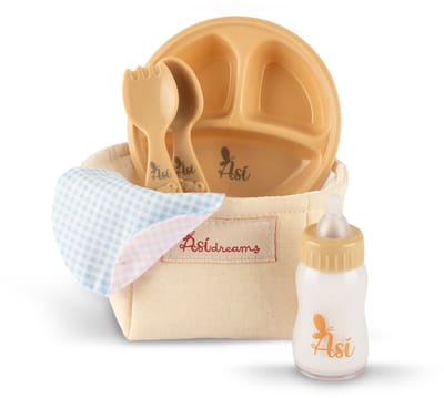 ASI DREAMS Poppen Accessoires - Poppen Voedingsset - Noel Collectie Voor Kleine Poppen (Oli En Gordi)