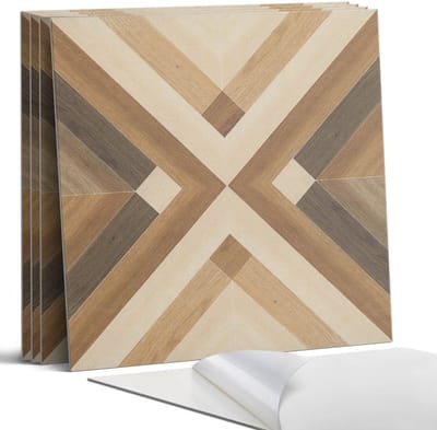 Coloray Wandpanelen Zelfklevend - Geometrisch ruitpatroon Zelfklevende Wandpanelen - 50 cm x 50 cm - Bruin Wandpaneel PVC - 5 stuks - Texturen Wandpanelen Zelfklevend - Wandpanelen Keuken - Wandpaneel Badkamer