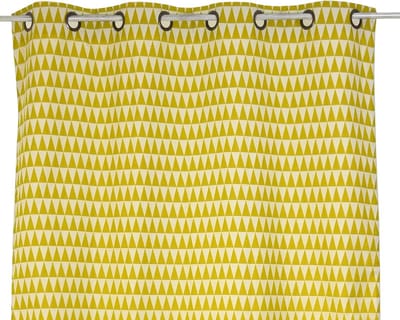 Gordijn geometrisch oogjes, polyester, 135 x 260 cm