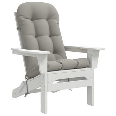 vidaXL Zon Loungerkussen PUTTEN 100% Polyester Grijs 48 x 112 x 10 cm