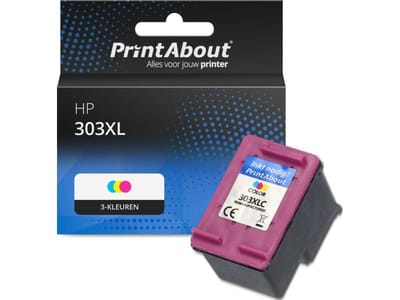 PrintAbout huismerk Inktcartridge 303XL (T6N03AE) 3-kleuren Geschikt voor HP
