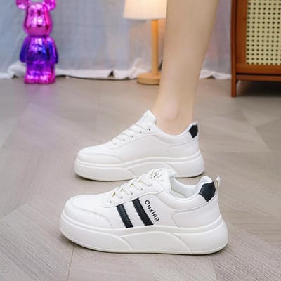 Casual Boardschoenen Kleine Witte Schoenen Papa Schoenen Zijn Niet Vermoeiend Om Lang Te Dragen Damesschoenen Zijn Veelzijdig Sportief Buitenlandse Stijl 39 white