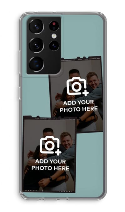 Gepersonaliseerd - Case Company® - Hoesje geschikt voor Samsung Galaxy S21 Ultra hoesje - Polaroid Zwart - Soft Cover Telefoonhoesje - Bescherming aan alle Kanten en Schermrand