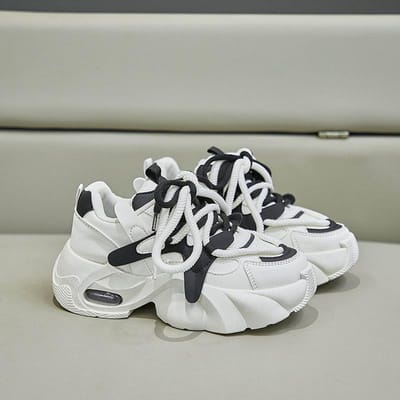 Voeten laten zien Klein platform Papa-schoenen Nieuw niche-ontwerp Verhogende papa-schoenen Veelzijdige casual damesschoenen 40 white