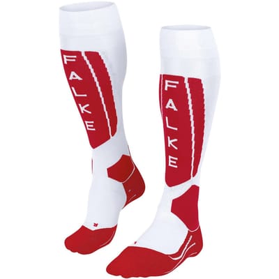 FALKE SK5 Expert Women warm dun zijde functioneel materiaal skisokken dames wit - maat 37-38