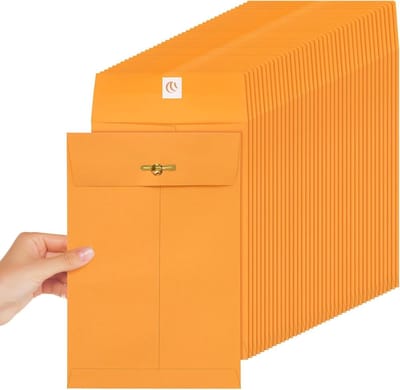Kraft Enveloppen - Catalogus Envelop Gesp Envelop - Documenten Opbergen - Dubbele Afdichting - 127 x 218 cm - Geel