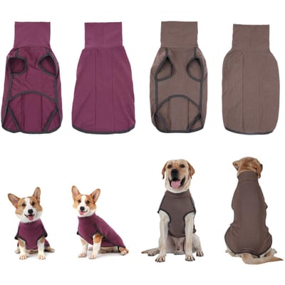 Hondenpullover coltrui warm winterpullover huisdierkleding voor kleine middelgrote grote hond 3X-Large koffie