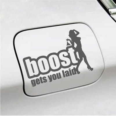 Bumpersticker - Boost Get You Laid - 13 X 18 - Antraciet