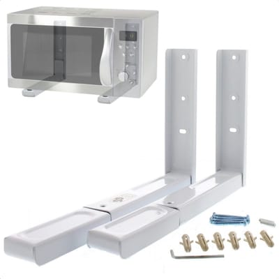 Magnetron Beugel Wit - Magnetron Beugels - Ophang Steunen - Ophangbeugel - Magnetron Ophangen - Verstelbare Wandmontage - Max 40 kg - Ruimtebesparend - Inclusief EBOOK