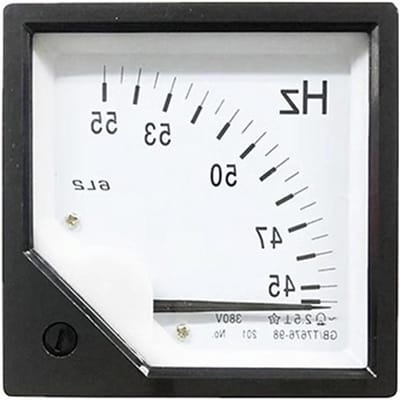 Frequentiemeter Analoog - Wijzerplaat Meter - Stroommeting Circuits - Verticale Installatie - 80x80mm - Wit