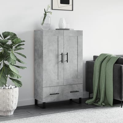 vidaXL - Hoge - kast - 69,5x31x115 - cm - bewerkt - hout - betongrijs