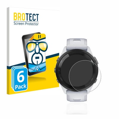 BROTECT - Screenprotector voor Garmin Forerunner 265 (46 mm) - Folie Beschermfolie transparant 6 Stuks