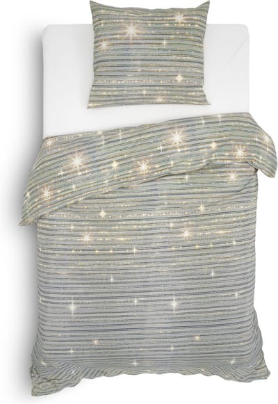 Heckett & Lane Noah - Flanel - Dekbedovertrek - Eenpersoons - 140x200/220 cm - Starry Grey