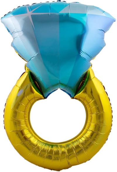 Folieballon Verlovings Ring - bruiloft - huwelijk - geschikt voor helium of lucht
