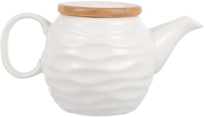 longziming -Witte Keramische Gravykan met Deksel - Kleine Melkkan voor Room of Jus