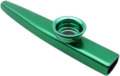Metalen Kazoo - Muziek Instrument - Muziek Maken - Gemakkelijk Te Leren - 12.4 cm - Groen