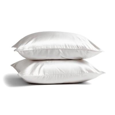 2x Zijden Kussensloop 50x60cm Wit Ritssluiting 19 Momme - Kussensloop set - Luxe Silk Kussensloop 100% moerbei zijde - Zijde kussensloop - Silk Heaven - 50x60cm / Ritssluiting