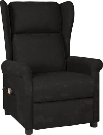 Massagestoel - Relaxfauteuil - Zetel - Sta op stoel elektrisch - Stof - 1 persoons - Met armleuning - Zeer comfortabel - Elektrisch - Zwart