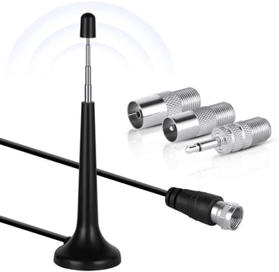 Store_9 DAB Radio Antenne - Digitale Telescopische Antenne - Eenvoudig te installeren - 3 Meter lengte - Geschikt voor Hifi systemen - Binnengebruik