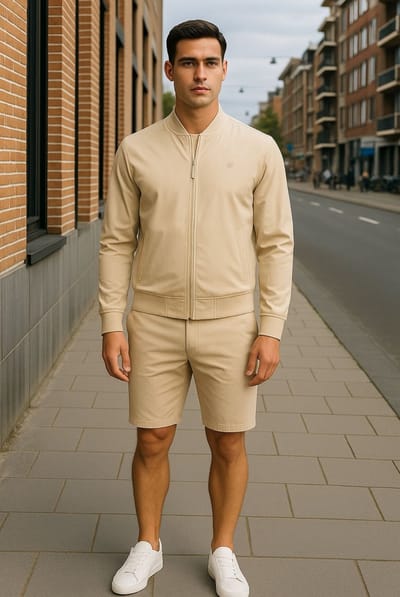 MI PIACE - Travel Men Bomber Jack 2051 Sand - Maat : M