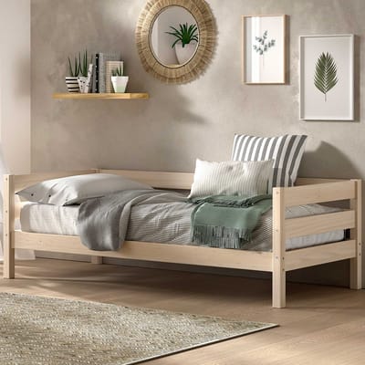 Kajuitbed Maggie - 90 X 200 - Massief Dennenhout - Milky Pine - Vipack - Kajuitbed - Beige - Hout Eenpersoons Kajuitbed