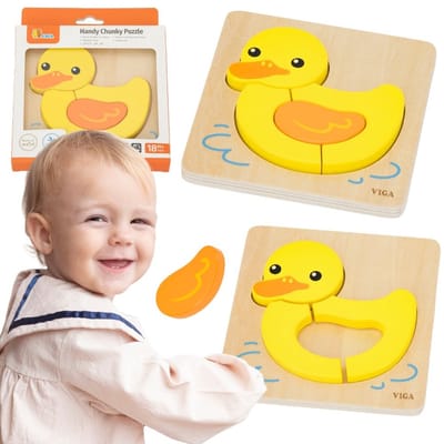 Viga Houten Puzzel - Schattige Eend - UNI
