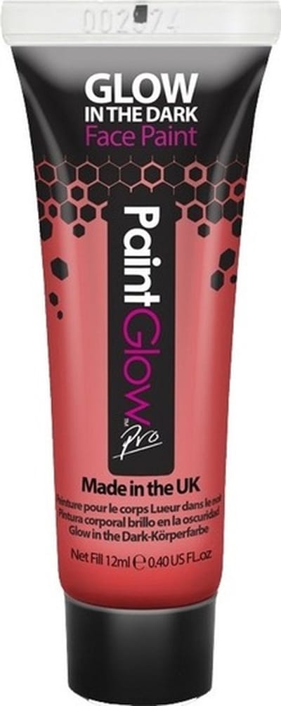 Paintglow | Glow in the dark face & body paint - Roze / Rood
