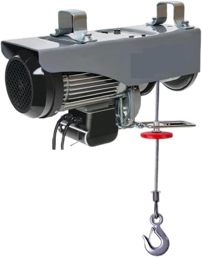Elektrische takellier - Kleine hijskraan - Huishoudelijk gebruik - 300 kg hefvermogen - 30 meter kabel