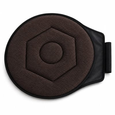Draaibaar Autokussen - 360 Graden Roterend Zitkussen met Veiligheidsgordel Gesp - Ademend & Ergonomisch Stoelkussen voor Auto, Vrachtwagen en Thuis - koffiebruin