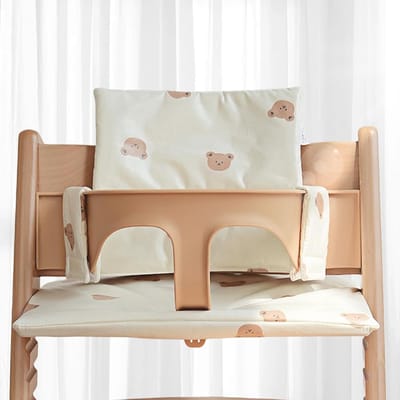 Set van antislip zitkussens voor kinderstoel, waterafstotende coating, eenvoudig te bevestigen, geschikt voor Tripp Trapp en andere hoge stoelen
