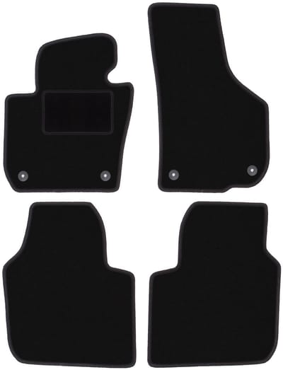 Zwarte veloursmatten voor: Skoda Superb II Lange sedan, stationwagen (2008-2015)