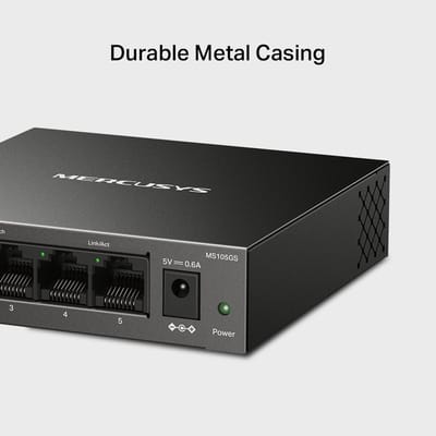 Mercusys MS105GS - Netwerkswitch - Unmanaged - Gigabit Ethernet - 5-Poorten
