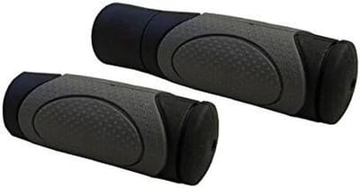 Gripshift Stuurhandgrepen - Stuurgrepen Fiets - Comfortabel Fietsen - Zacht Rubber - 125/92 mm - Zwart Grijs